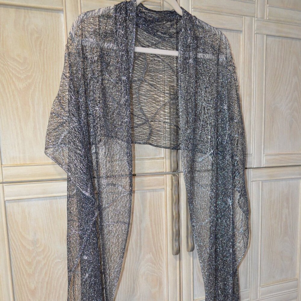 Two Sheer Evening Scarves, One Rectangular, One S… - image 3